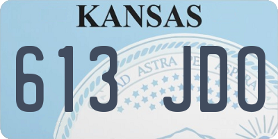 KS license plate 613JDO
