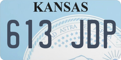 KS license plate 613JDP