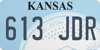 KS license plate 613JDR