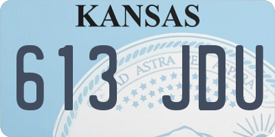 KS license plate 613JDU