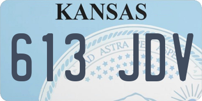 KS license plate 613JDV