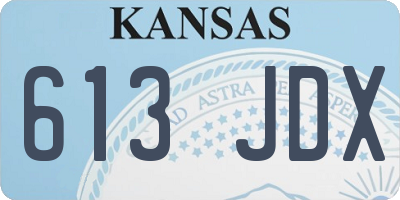 KS license plate 613JDX