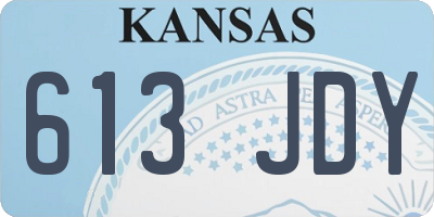 KS license plate 613JDY