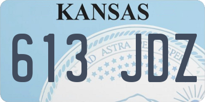 KS license plate 613JDZ