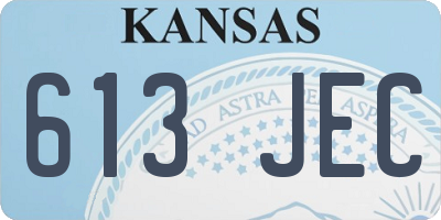 KS license plate 613JEC