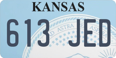 KS license plate 613JED