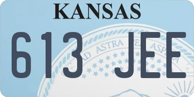 KS license plate 613JEE