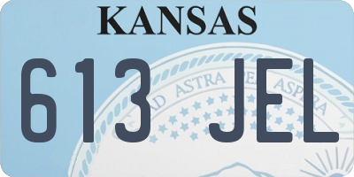 KS license plate 613JEL