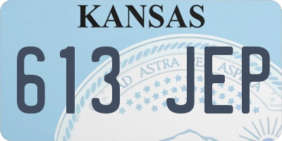 KS license plate 613JEP