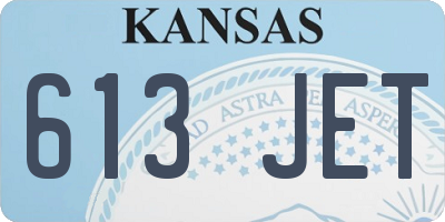 KS license plate 613JET