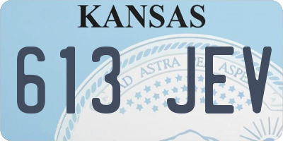 KS license plate 613JEV