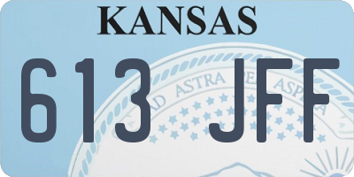 KS license plate 613JFF