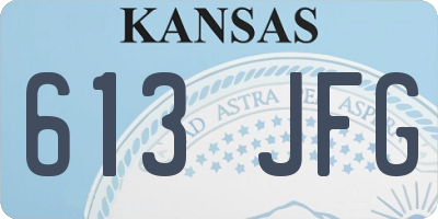 KS license plate 613JFG