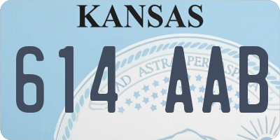 KS license plate 614AAB