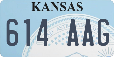 KS license plate 614AAG