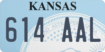 KS license plate 614AAL