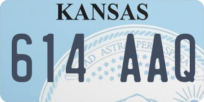 KS license plate 614AAQ