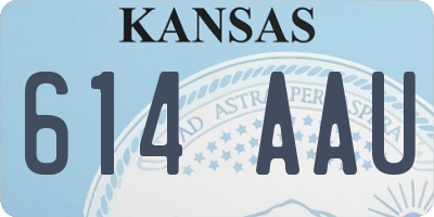 KS license plate 614AAU