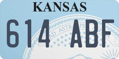 KS license plate 614ABF