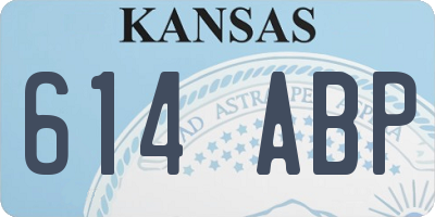 KS license plate 614ABP