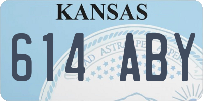 KS license plate 614ABY