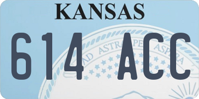 KS license plate 614ACC