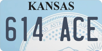 KS license plate 614ACE