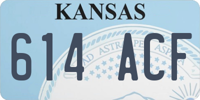 KS license plate 614ACF