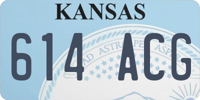 KS license plate 614ACG