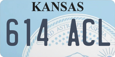 KS license plate 614ACL