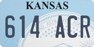 KS license plate 614ACR