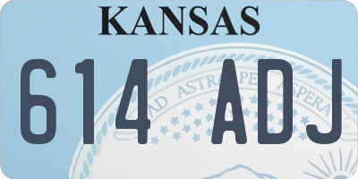 KS license plate 614ADJ