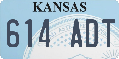 KS license plate 614ADT