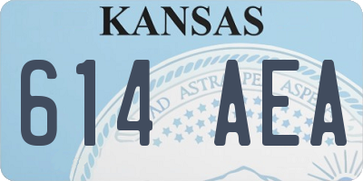 KS license plate 614AEA