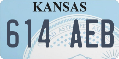 KS license plate 614AEB