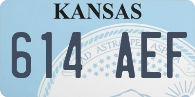 KS license plate 614AEF