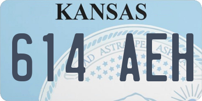KS license plate 614AEH