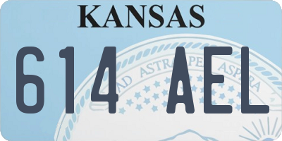 KS license plate 614AEL