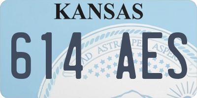 KS license plate 614AES