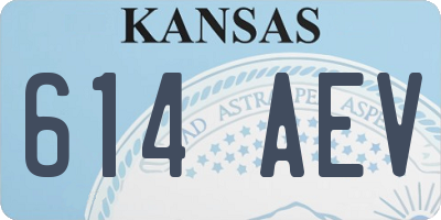 KS license plate 614AEV