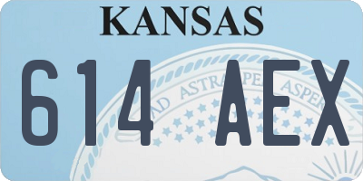 KS license plate 614AEX