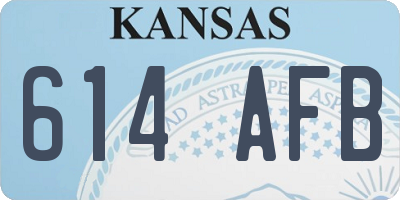 KS license plate 614AFB