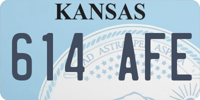 KS license plate 614AFE