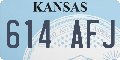 KS license plate 614AFJ