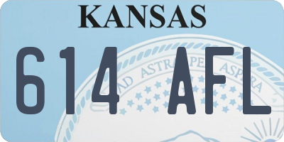 KS license plate 614AFL