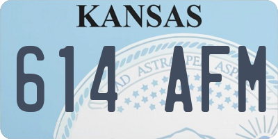 KS license plate 614AFM