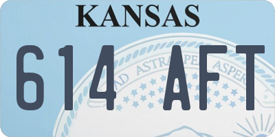 KS license plate 614AFT