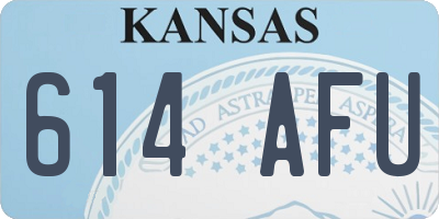 KS license plate 614AFU