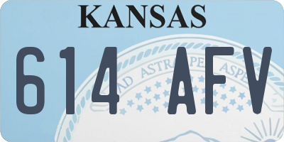 KS license plate 614AFV