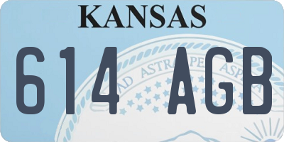 KS license plate 614AGB